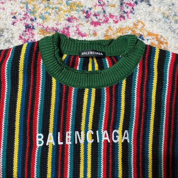 Balenciaga Multicolor Stripe Sweater - Picture 2 of 5